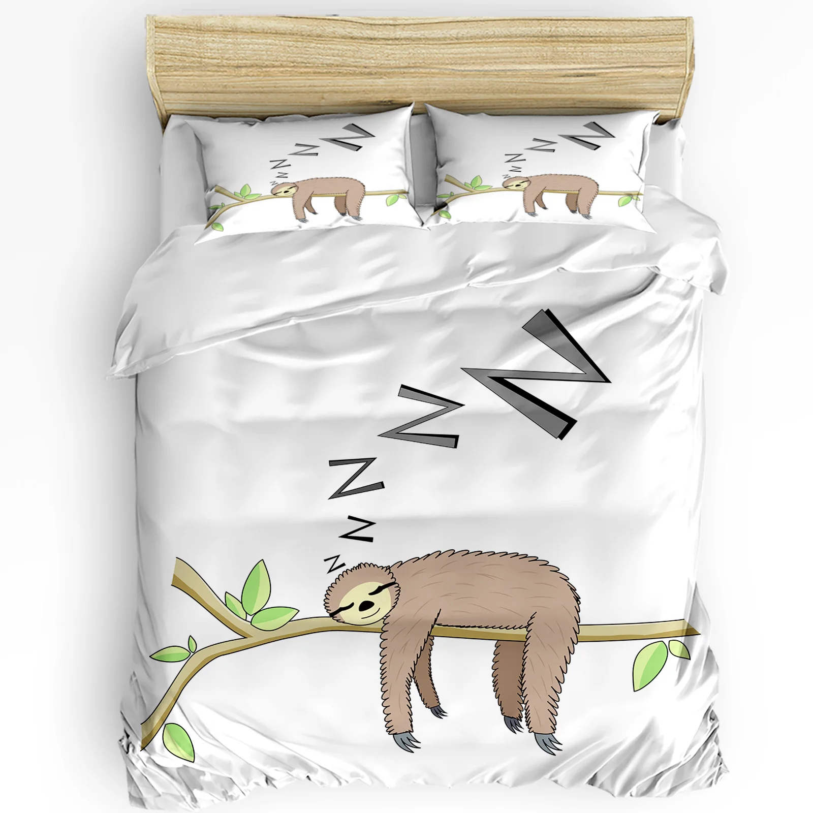 

Animal Cute Sloth Cartoon Bedding Set 3pcs Boys Girls Duvet Cover Pillowcase Kids Adult Quilt Cover Double Bed Set Home Textile