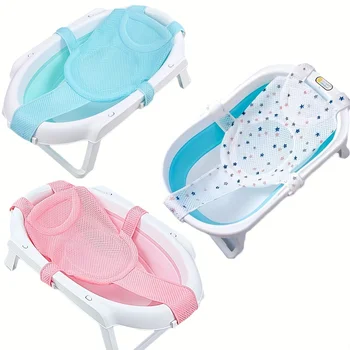 Cuscino per il bagnetto del neonato, tappetino per vasca da bagno, supporto per il bagnetto, cuscino galleggiante antiscivolo per vasca da bagno per neonati