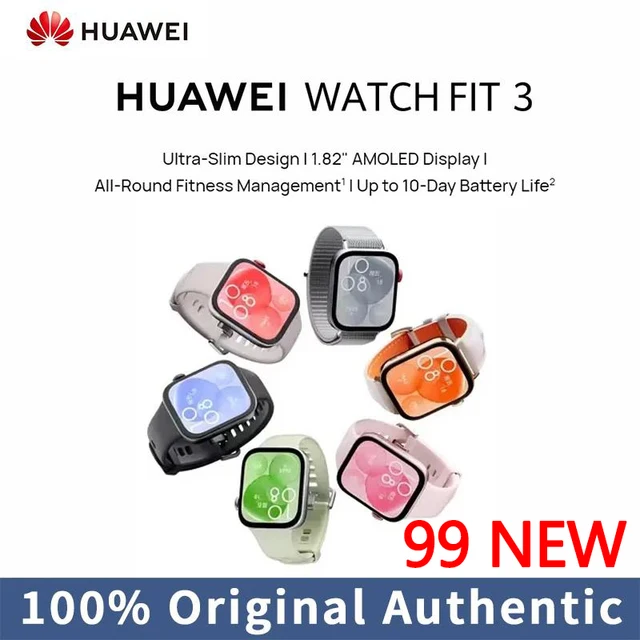 Original HUAWEI Watch FIT 3 Smartwatch,1.82-inch AMOLED Display, Bluetooth calling,Ultra-Slim Design,Durable Battery Life