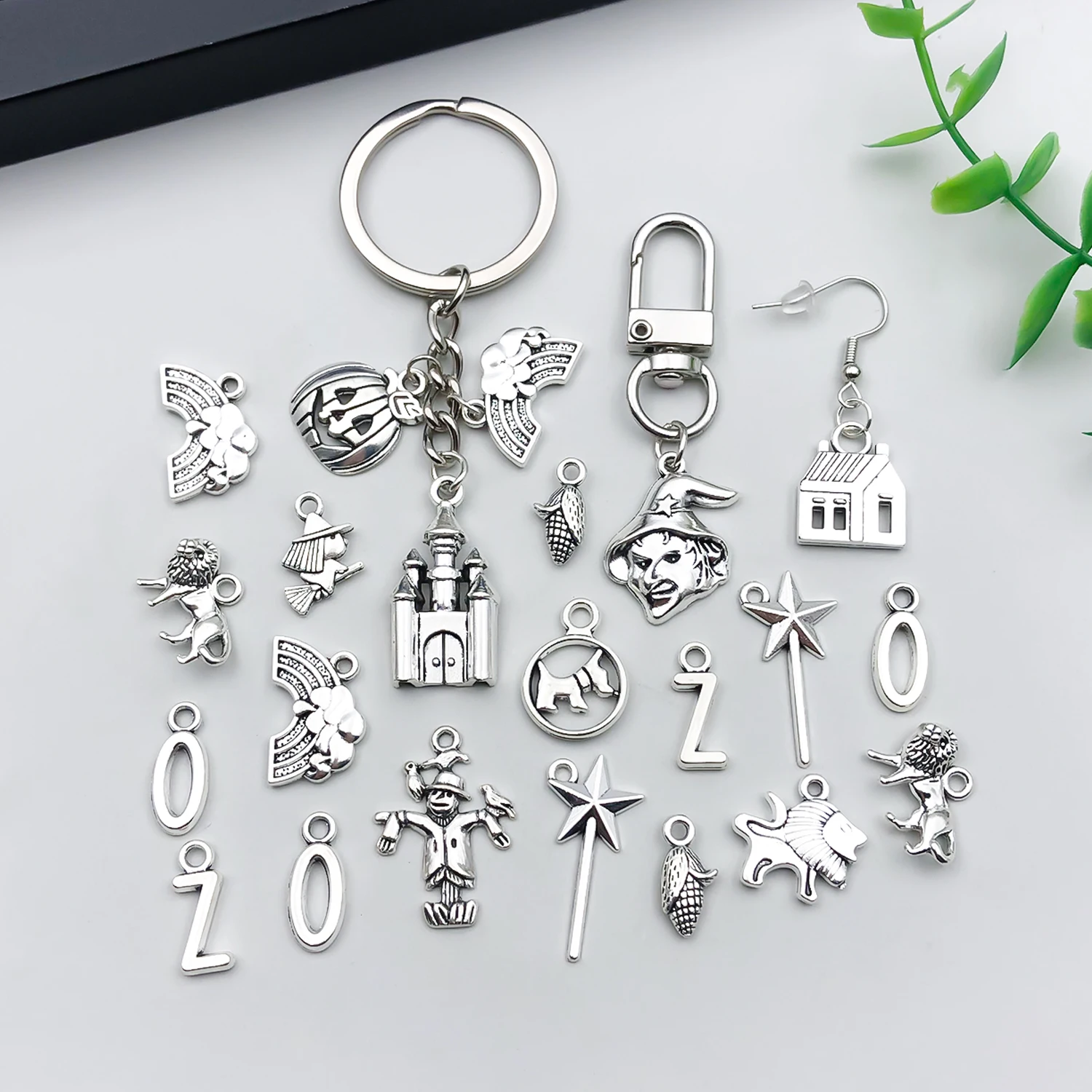 Antique Silver Charm Set | Bohemian Jewelry & Accessories Creation | Wizard of Oz Inspiration | 75 Pieces