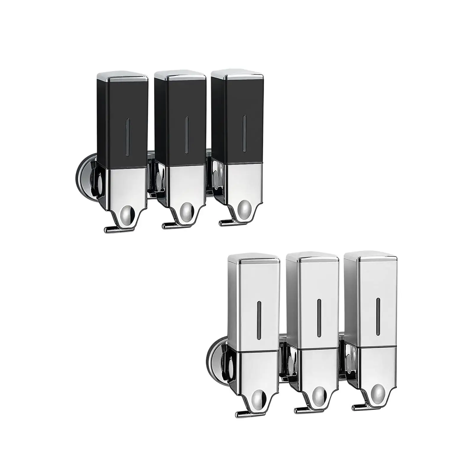 

3 in 1 Bathroom Shower Soap Dispenser Sturdy Shampoo and Conditioner Dispenser Manual Liquid Pump Dispenser for RV Home Washroom
