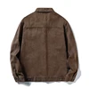 Men's Spring and Autumn Denim Jackets men's brown denim jacket Pure cotton workwear casual men's denim tops 2