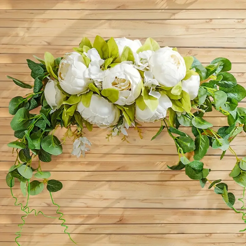 Künstlicher Kranz, Schwellenblume, Pfingstrose, Rose, DIY, Hochzeit, Party, Blumenwand, Arrangement, Zuhause, Ort, Zimmer und Weihnachtskranzbogen
