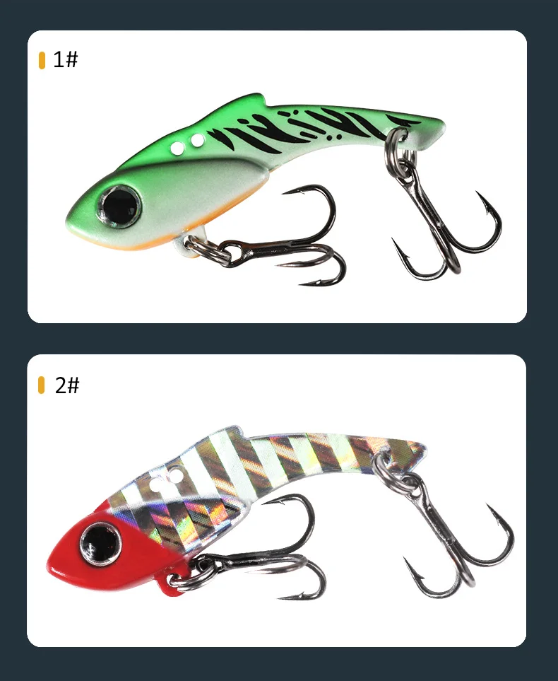 Vib Angel köder 3,5g 5g künstliche Klinge Metall sinkende Vibration Köder Swimbait Spinner Pesca für Bass Pike Barsch Forelle – Detail 10