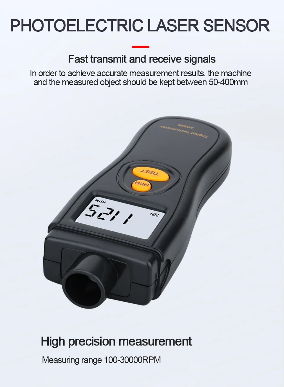 Smart Sensor AR925 Digital Tachometer Contact Motor Tachometer RPM Meter digital