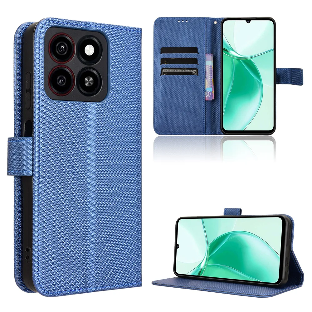 Elegant Leather Flip Wallet Case with Magnetic Book Holder