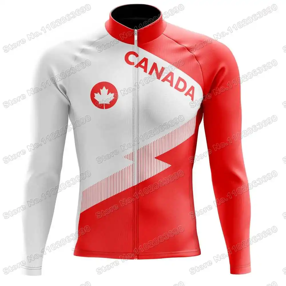 2023 Canada Cycling Jersey Long Sleeve Canadian National Team Cycling