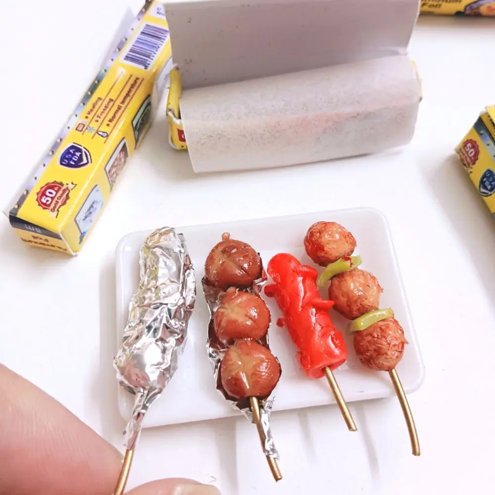 NEW 1/6 Scale Dollhouse Miniature Non Stick Cooking Paper/Aluminum Foll Mini Pretend Food for Blyth BJD Doll House Play Toys 3