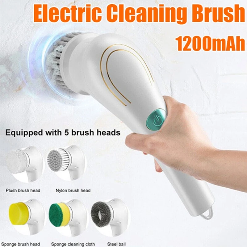 5in1MultifunctionHandheldElectricCleaningBrushSetForShoes