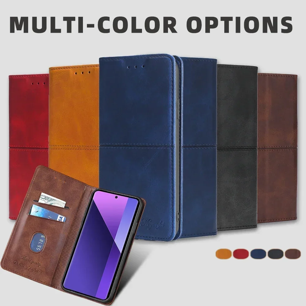 Leather Magnetic Flip Cover with Card Slot - Business Book Case