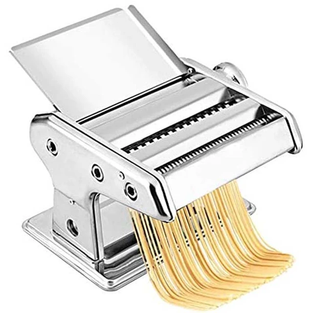 Stainless Steel Manual Cutting Adjustable Thickness Dough Fresh Noodle  Pasta Maker Machine Kitchen Tools - AliExpress