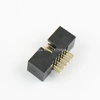 1.27mm 2x5 Pin 10 Pin DIP Male Shrouded PCB Box Header IDC Connector 4
