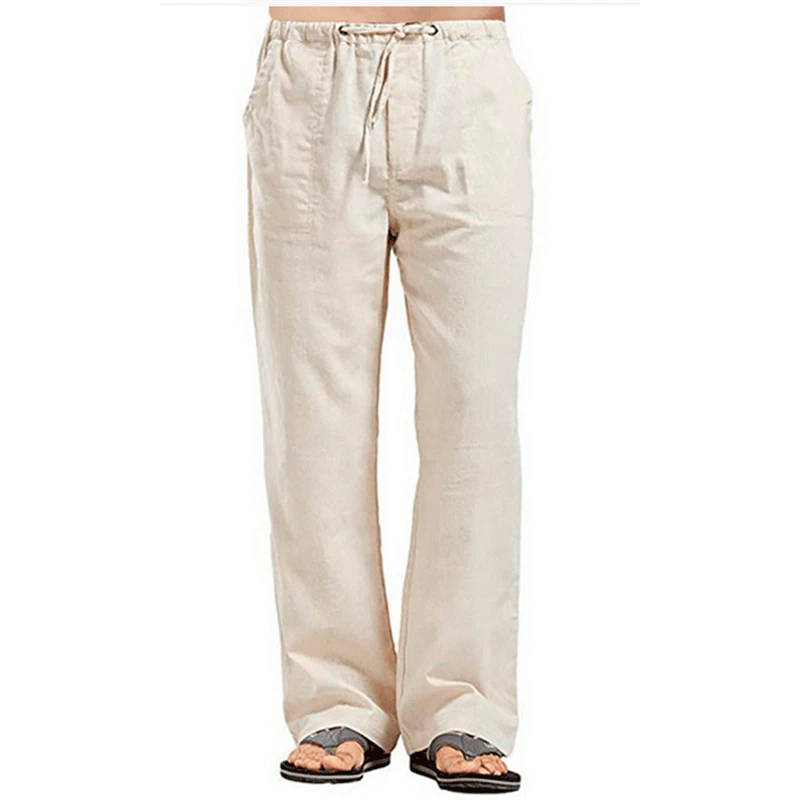 FGKKS Linen Wide Men Pants New Korean Oversize Linens Streetwear Trousers Male Spring Casual Men Pants men pants