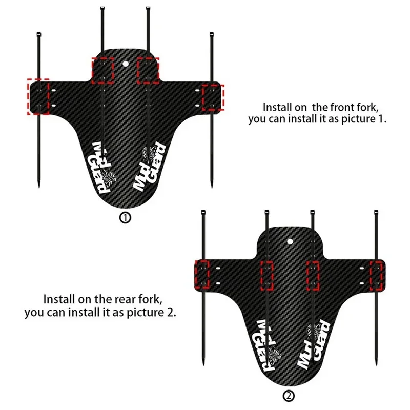 Colorful Bike Fenders MTB Road Front Rear Mudguard Mountain Bike Fender Carbon Fiber Cycling Fixing Accessories bicycle fender