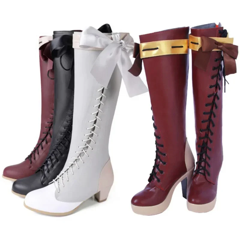 Costumi Di Halloween Per Le Donne 2021 Viola Evergarden Costume Cosplay Stivali Scarpe Anime Giapponesi Adulti Fantasia Scarpe Eleganti