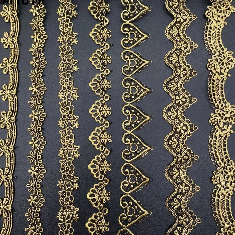 

60 Yards Garment Accessories Hot Gold Water-soluble Lace