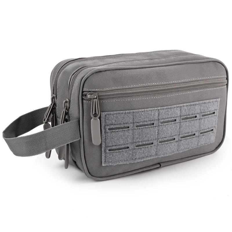 Waterproof Tactical Toiletry Bag for Outdoor Travel - Men's Shaving and Cosmetic Organizer