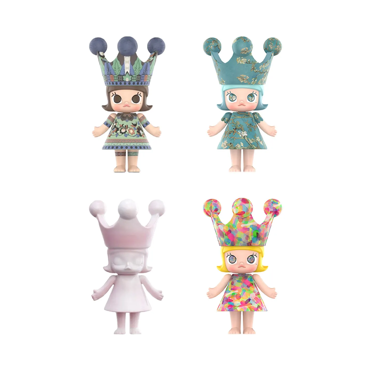  POPMART MEGA ROYAL MOLLY 100% 400% 프린세스 시리즈 트렌디 토이즈 피규어 선물