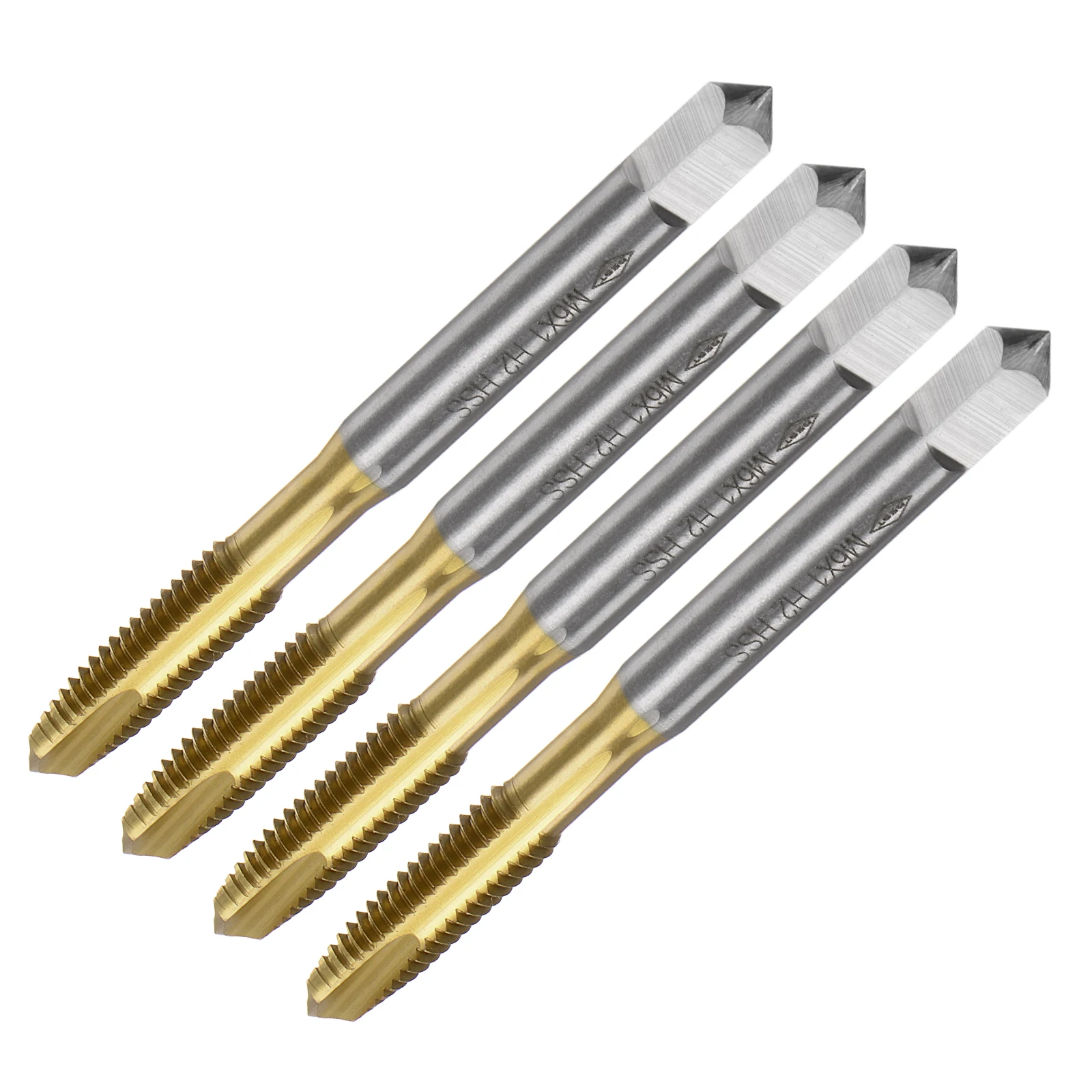 Burkit 2 Maschi A Spirale M4 X 0,7 Mm – HSS Con Rivestimento In Titanio – Per Filettatura Acciaio, Alluminio, Metalli - 4