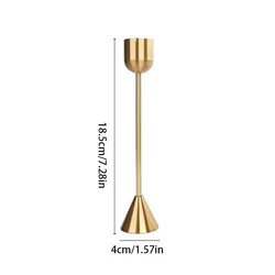 Elegant Gold Metal Candle Holders for Weddings & Celebrations (C)