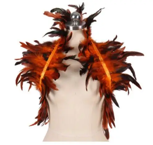 Dance Sexy Lingerie Body Harness Bra Straps Feather Wings Shoulder Epaulettes Goth Rave Wear Feather Epaulettes Crop Top Harness