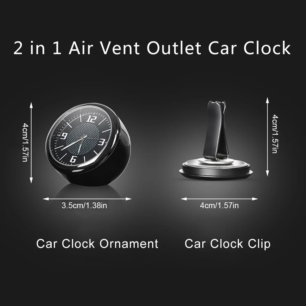 Air Vents Outlet Watch Battery Operated Auto Dashboard Time Display Pointer  Display Car Watch Luminous Clock Automobile Parts - AliExpress