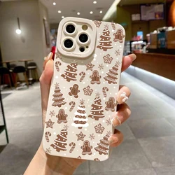 Custodia per telefono shockproof con protezione bumper e grafica di albero di Natale festivo