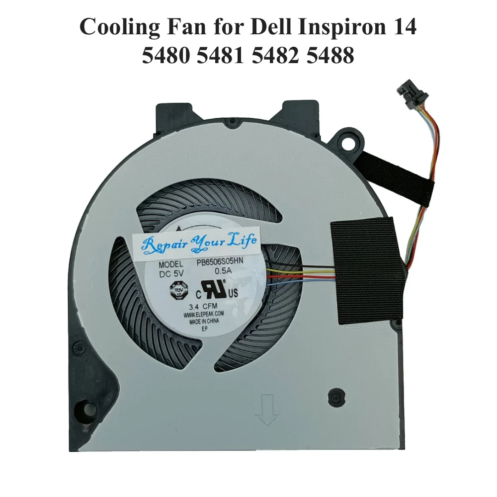 Computer Cooling Fan CPU Cooler Fan 5V 4 pin 0G0D3G for Dell Inspiron 14 5480 5481 5482 5488 023.100DJ.0011 connector