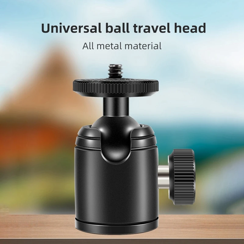 Aluminum Alloy Mini Convenient Spherical Head 360 Degree Rotating Tripod Video Panorama Head Photographic Accessories