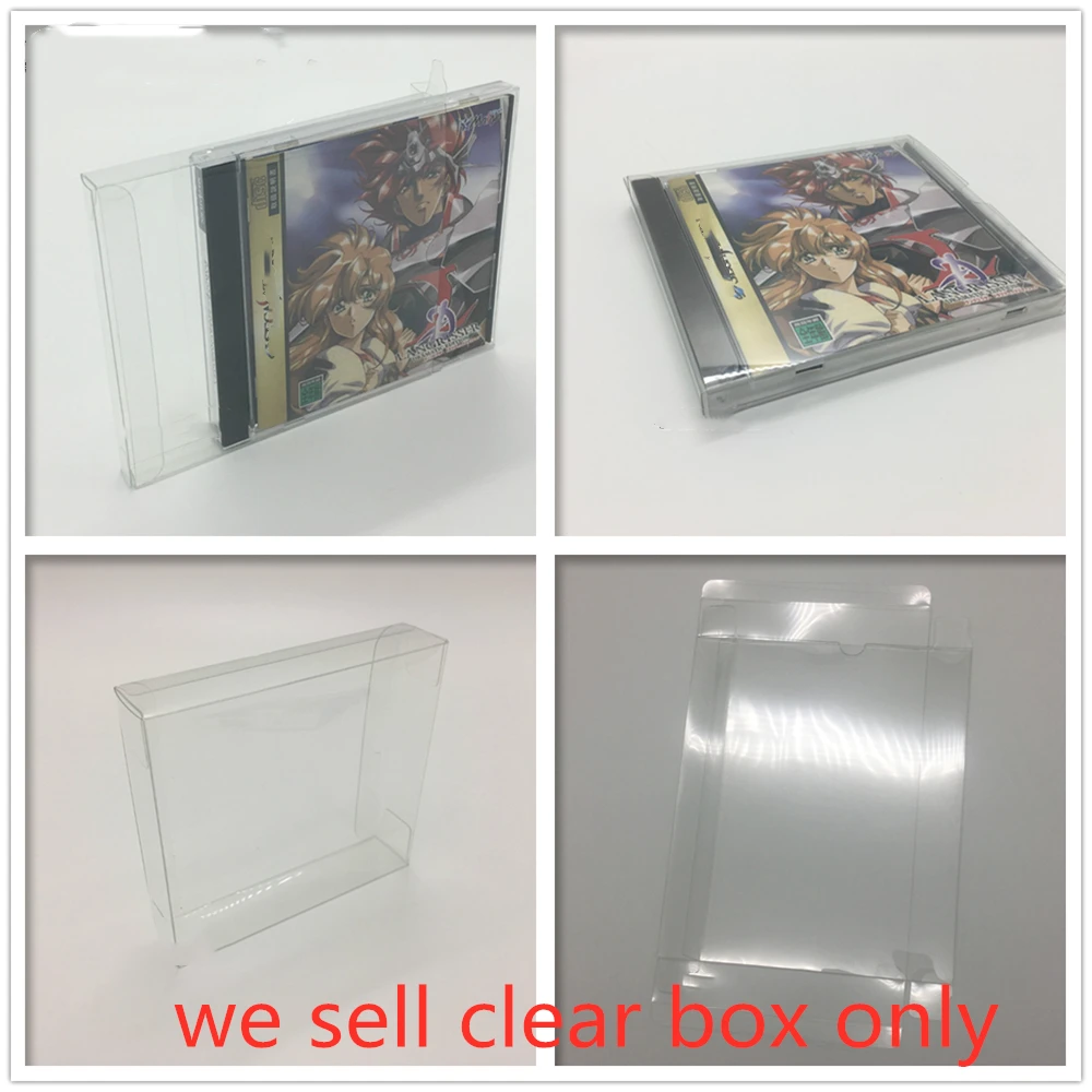 Pet Box Protector Per Langrisser Drammatico Editon 1Cd Scatole Di Raccolta Trasparenti Per Sega Saturn Dc Game Shell Clear Display Case