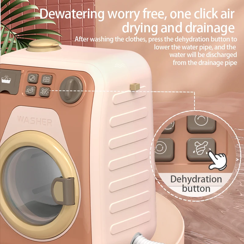 Children's washing machine toys Rotatable washing can add water Music with lights 3-12 year old baby's birthday gift