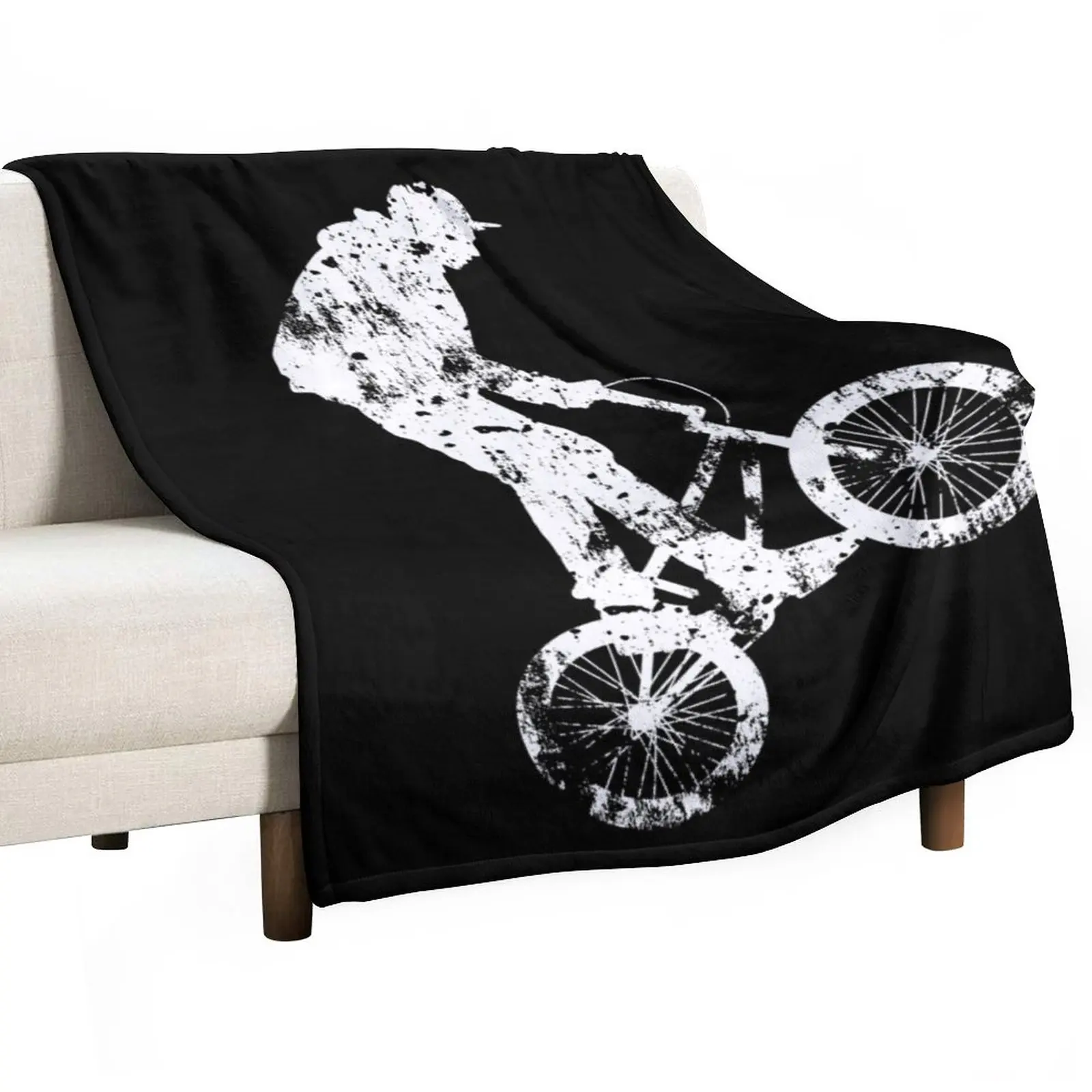 

Bmx white Throw Blanket Hair Blanket Custom Blanket Luxury Blanket