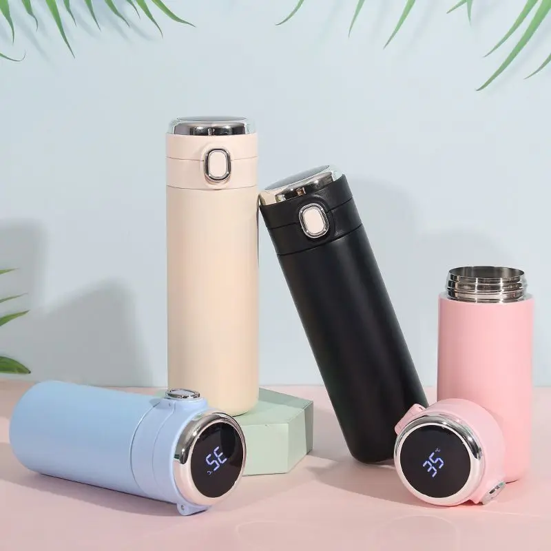 400ml Smart Temperature Display Thermos Cup Cute Children's Student