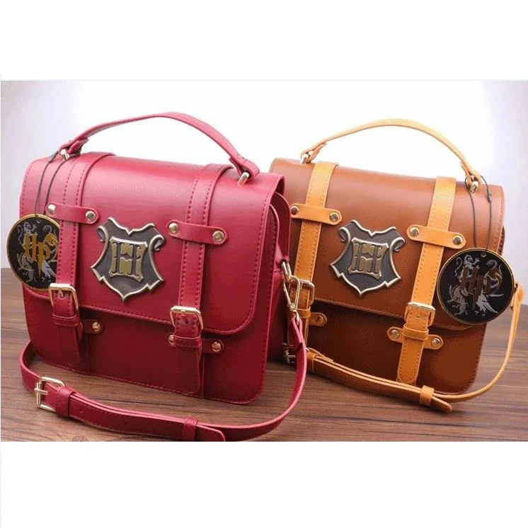Bolso Bandolera Harry Potter - Diseño Sombrero Mágico | Tamaño 30x24x30 Cm, Ajustable, Marrón | Ideal Para Fiestas, Colegio O Uso Diario