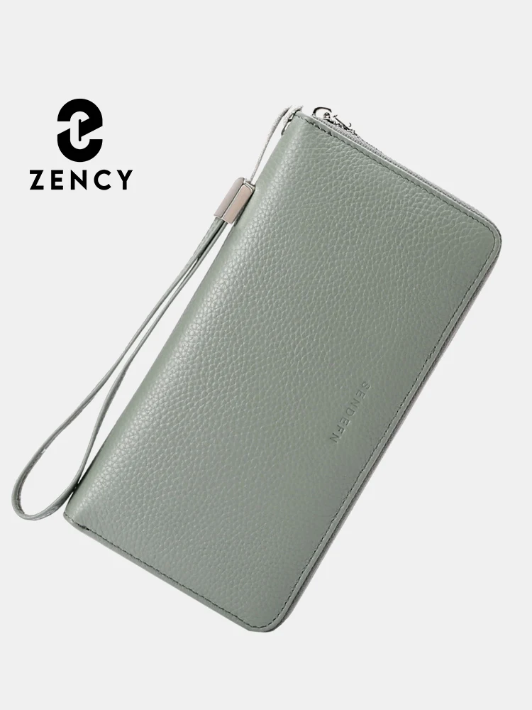 Zency женский модный органайзер, кошельки, RFID, защита от кражи, натуральная кожа, большая емкость, кошелек для монет, держатель для кредитных карт, клатч