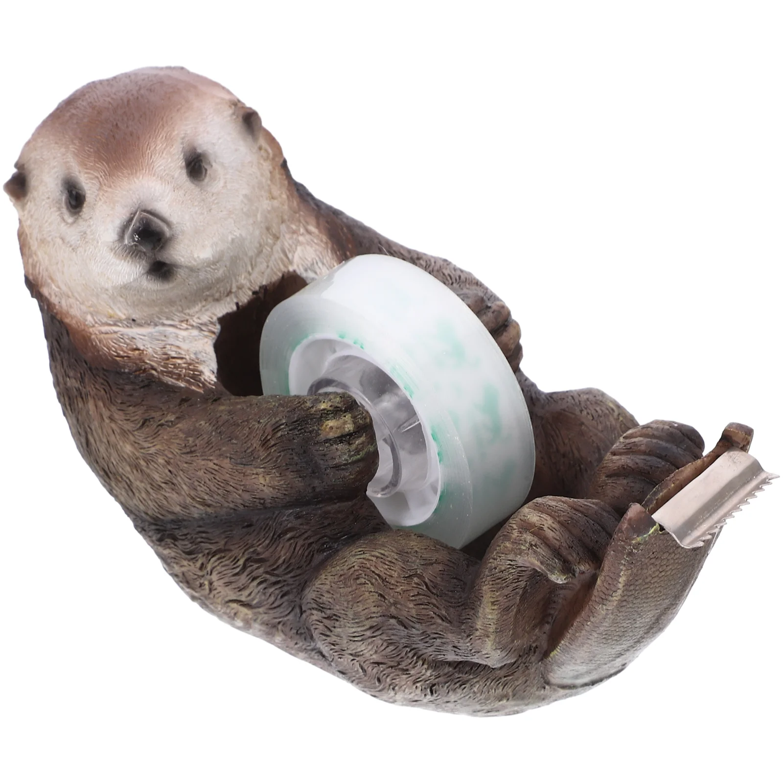 

Tape Dispenser Desk Tape Holder Resin Tape Dispensing Stand Otter Modeling Tape Dispenser