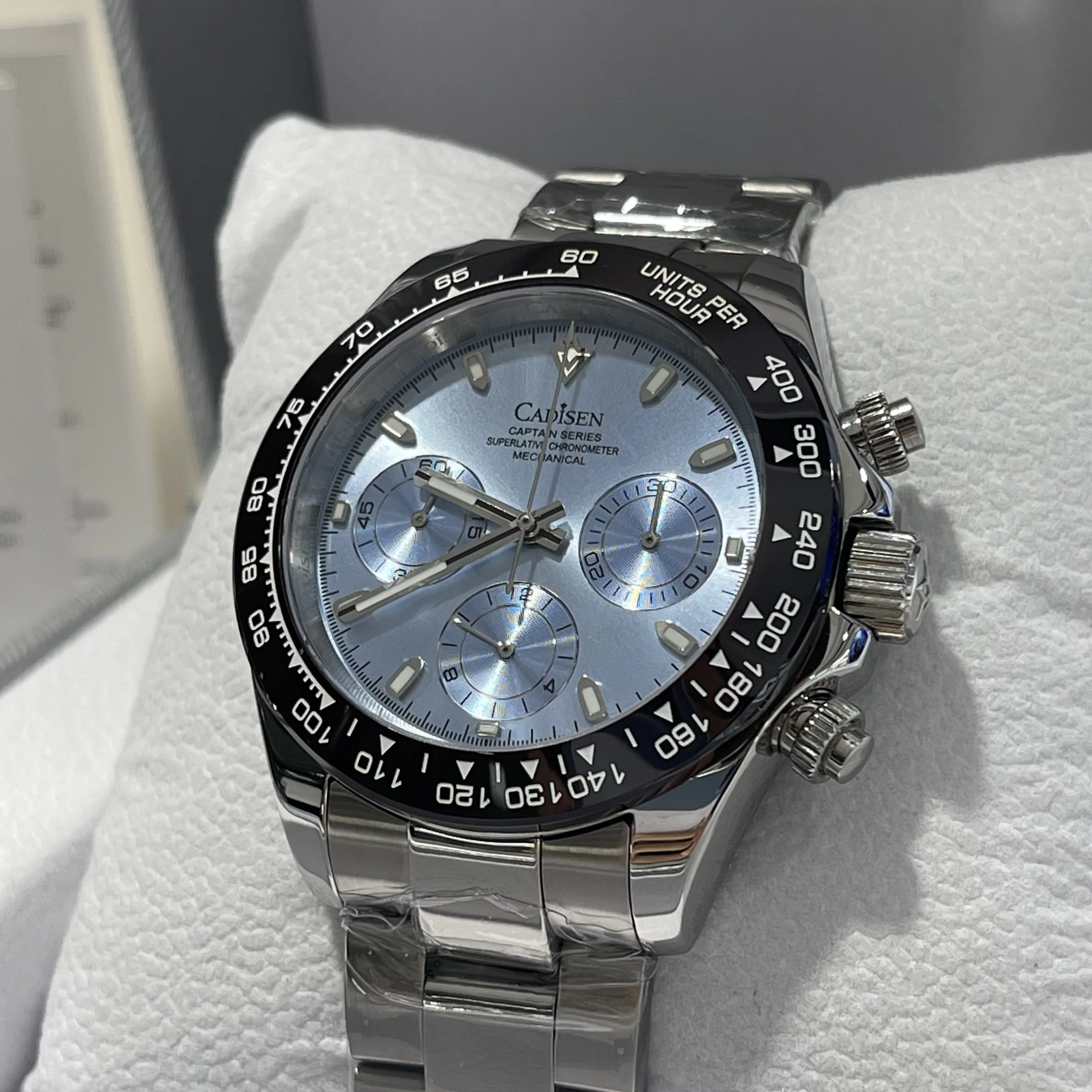 Limited Release CADISEN Diver Men Watch ST1902 Panda Automatic Mechanical Chronograph 100M Waterproof Luxury Wristwatch Ceramic