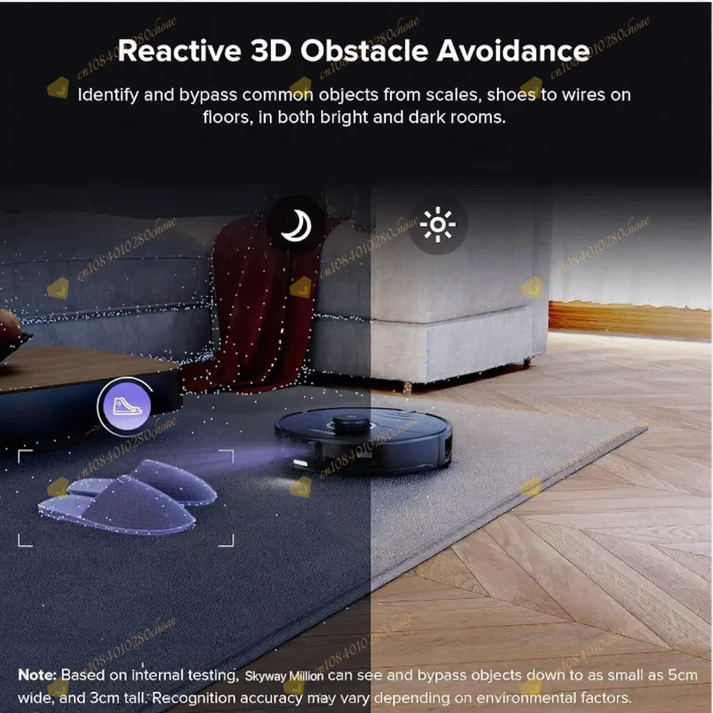 AI Smart Robotic Vacuum Cleaner High Suction Wet Dry Sonic Mop Obstacle Avoidanc