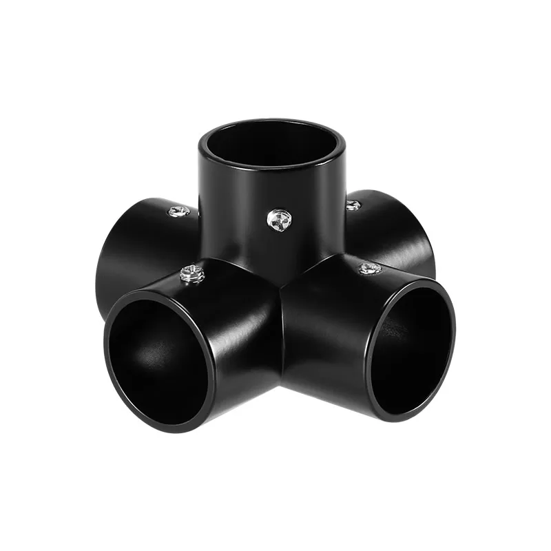 Tube pipe Black Thickened connector for diameter 25mm pipe Movable fastening Clothes rack Display rack Connector fittings