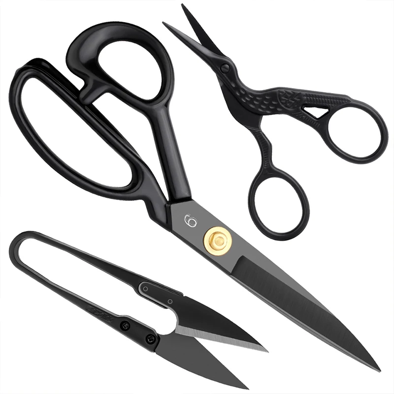 Sewing Scissors KRABALL Professional Sewing Tailor Scissors Kit Cutting Scissors Cloth Needlework Stainless Steel Fabric Cutter Craft Shears