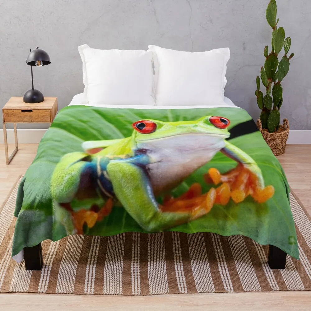 

Красная глазная лягушка, одеяло-плед агаличниса каллидрида, одеяла и одеяла, забавный подарок, одеяла-кайды