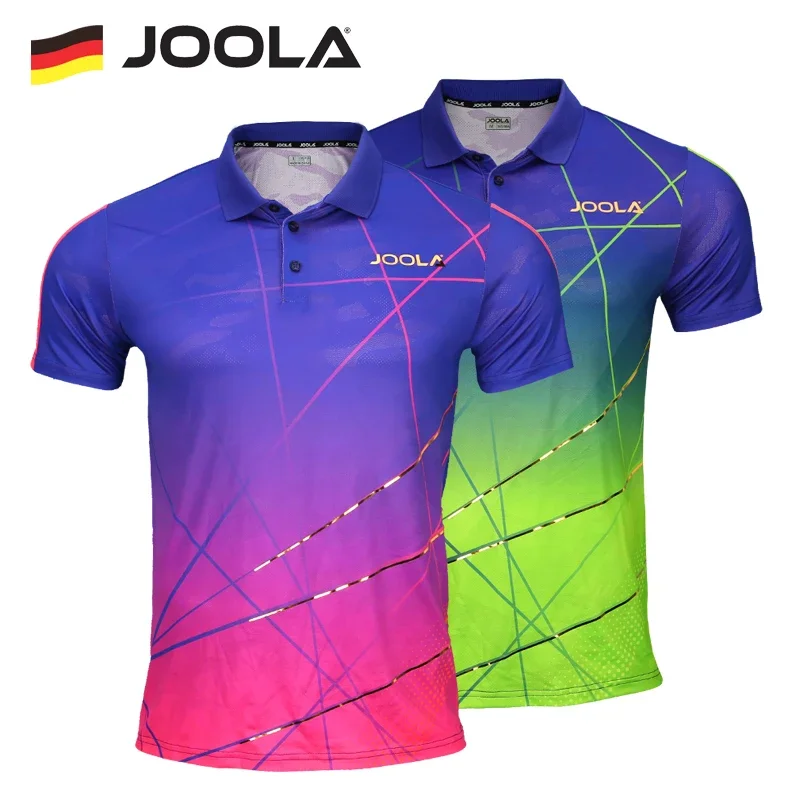 JOOLA professional table tennis uniform short sleeved men's and women's sports T-shirt moisture wicking competition gold plating