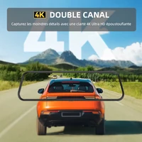 Caméra de tableau de bord Acceo 4K Mirror Dash Cam sans fil avec CarPlay et Android Auto en option, caméra de recul 1080P, mode parking 24h/24, enregistrement en boucle 5