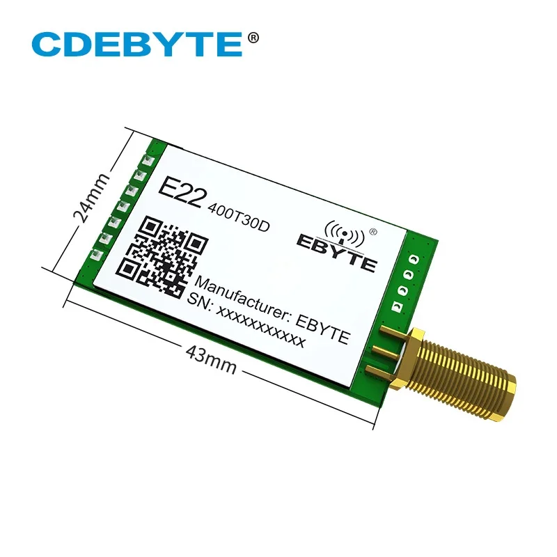LoRa 433 MHz Wireless Transmitter and Receiver CDEBYTE E22-400T30DUART DIP 30dBm 1W Long Distance 433MHz RF Transceiver IoT