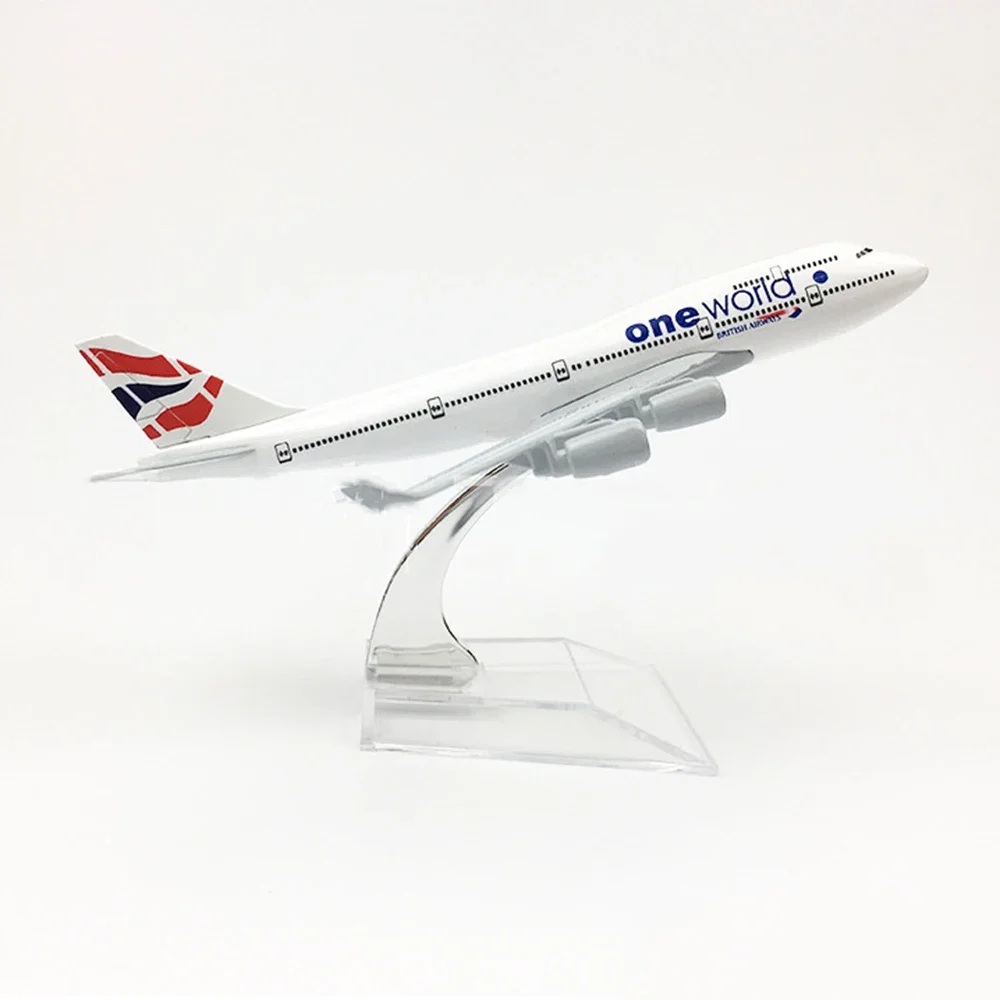 

Модель самолета B747 из сплава в масштабе 1/400, самолет 16 см для великобритании и всего мира, модель Боинга 747, игрушки, украшение, коллекция подарков для детей