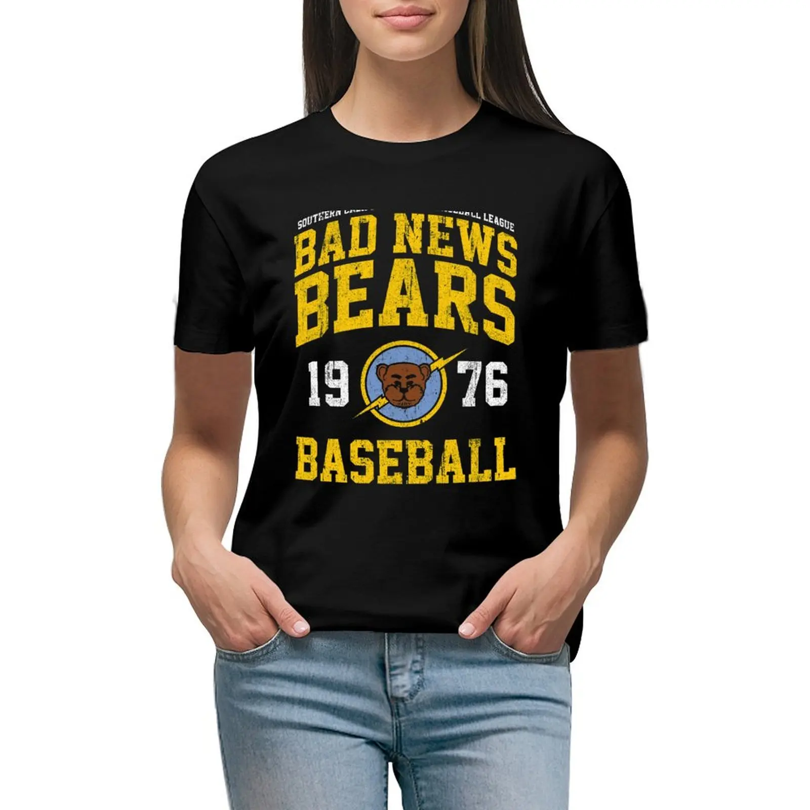 

Bad News Bears Baseball T-shirt female aesthetic clothes animal print shirt for girls Woman fashion