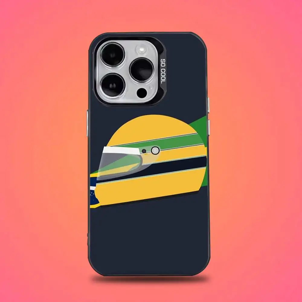 Racing Legend Ayrton Senna Black Matte Anti-Fall Phone Case