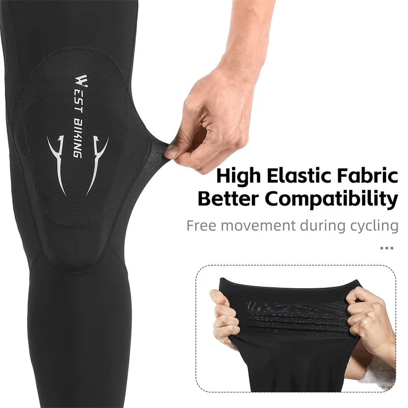 WEST BIKING Breathable Cycling Anti-Fall Knee Pads Removable MTB Bike Knee Elbow Pads High Elasticity Motocross Guard Gear