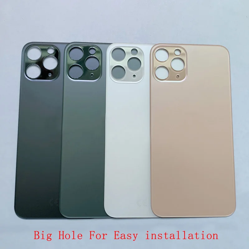 Porta posteriore foro grande foro per fotocamera custodia per coperchio della batteria custodia per iPhone 11 Pro Max Cover posteriore con parti di riparazione del Logo 60