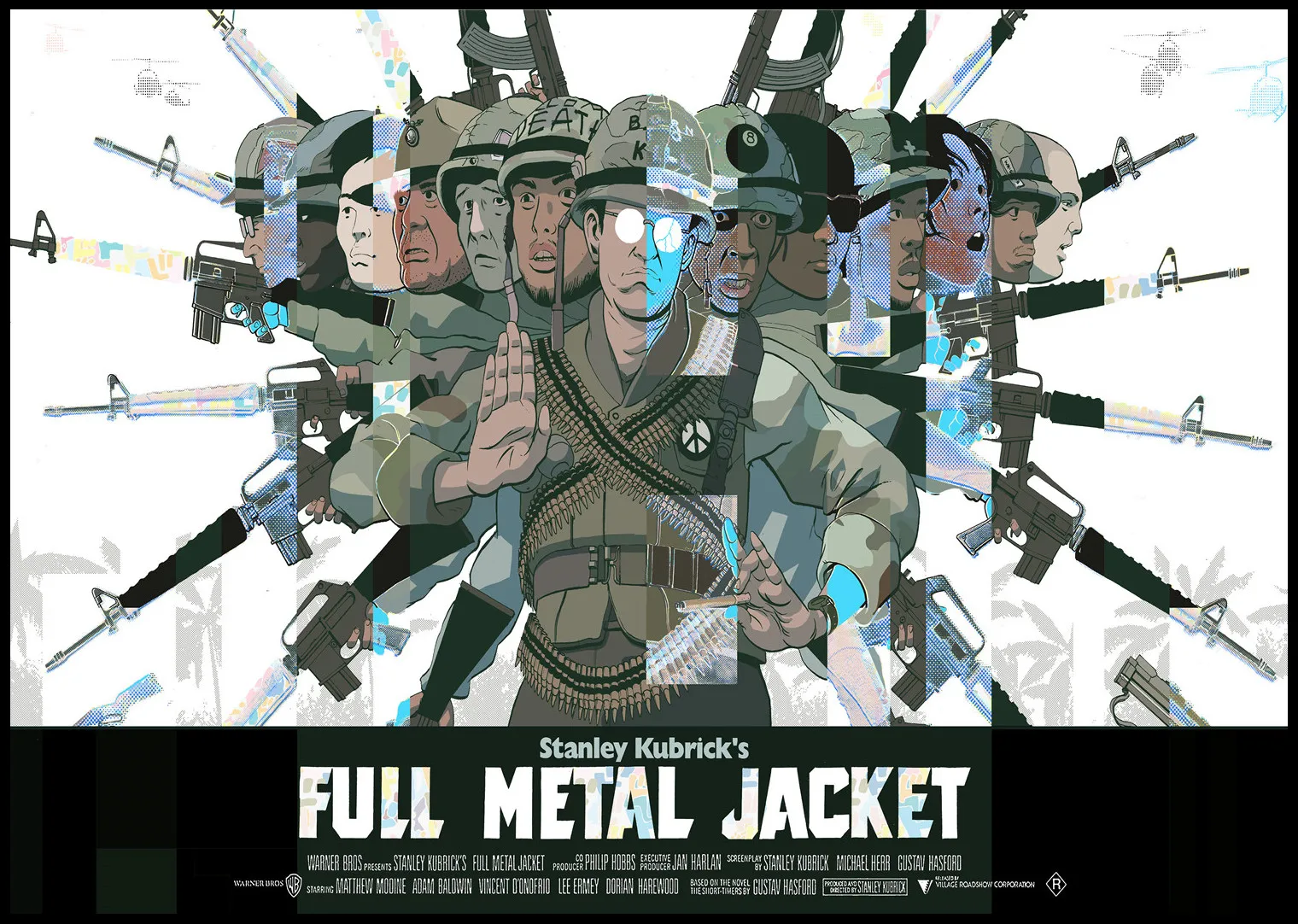 Full Metal Jacket War Movie Posters 1987 Art Classic White Cardboard Poster Bar Family Home Decor Classic Moive Wall Sticker B1